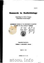RESEARCH IN RADIONBIONLOGY PDF电子版封面 F·DOUGERTY