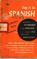 SAY IT IN SPANISH PDF电子版封面 J·COHEN