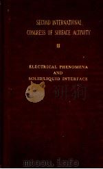 SECOND INTERNATIONAL CONCRESS OF SURFACE ACTIVITY III PDF电子版封面