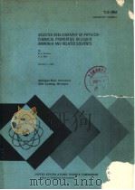 SELECTED BIBLIOGRAPHY OF PHYSICO-CHEMICAL PROPERTIES IN LIQUID AMMONIA AND RELATED SOLVENTS PDF电子版封面 R.F.SANKUER J.L.DYE