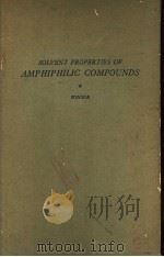 Soivent Properties of Amphiphilic Compounds PDF电子版封面 P.A WINSOR