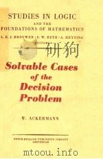 SOLVABLE CASES OF THE DECISION PROBLEM PDF电子版封面 W·ACKERMANN