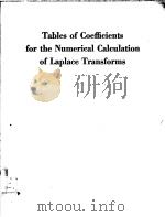 TABLE OF COEFFICIENTS FOR OBTAINING THE NUMERICAL CALCULATION OF LAPLACE TRANSFORMS（ PDF版）