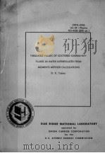 TABULATED VALUES OF SCATTERED GAMMA-RAY FLUXES IN WATER INTERPOLATED FROM MOMENTS METHOD CALCULATTON PDF电子版封面 UNION CARBIDE CORPORATION FOR