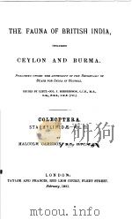 THE FAUNA OF BRITISH INDIA INCLUDING CEYLON AND BURMA COLEOPTERA STAPHYLINIDE VOL·2 PDF电子版封面 MALCOLM CAMERON M·B· R·N· F·E·