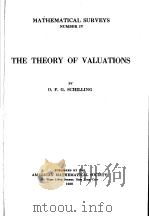 THE THEORY OF VALUATION PDF电子版封面 O.F.G.SCHILLING