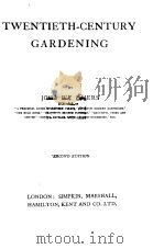 TWENTIETH-CENTURY GARDENING PDF电子版封面 JOHN WEATHERS