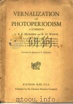 VERNALIZATION PHOTOPERIODISM PDF电子版封面 A·E·MURNEEK