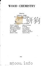 WOOD CHEMISTRY PDF电子版封面 LOUIS E.WISE