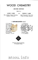 WOOD CHEMISTRY VOLUME 1 PDF电子版封面 LOUIS E.WISE