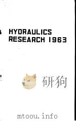 HYDRAULICS RESEARCH 1963 PDF电子版封面