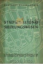STADTEBAU UND SIEDLUNGSWESEN HEFT 2     PDF电子版封面     