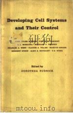 DEVELOPING CELL SYSTEMS AND THEIR CONTROL PDF电子版封面