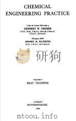 CHEMICAL ENGINEERING PRACTICE VOLUME 7 HEAT TRANSFER 1963 PDF电子版封面