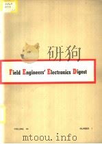FIELD ENGINEERS‘ELECTRONICS DIGEST VOLUME 10 NUMBER 1 PDF电子版封面
