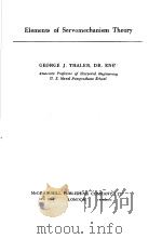ELEMENTS OF SERVOMECHANISM THEORY PDF电子版封面 GEORGE J.THALER