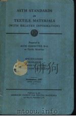 ASTM STANDARDS ON TEXTILE MATERIALS 1957（ PDF版）