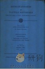 ASTM STANDARDS ON TEXTILE MATERIALS 33RD EDITION 1962 PDF电子版封面