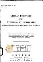 B.L.O.S.FINAL REPORT NO.960 GERMAN DYESTUFFS AND DYESTUFFS INTERMEDIATES PDF电子版封面