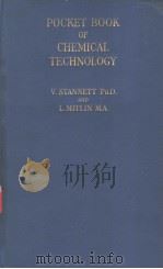 POCKET BOOK OF CHEMICAL TECHNOLOGY 1953 PDF电子版封面