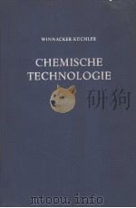 CHEMISCHE TECHNOLOGIE BAND 1 PDF电子版封面
