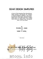 GEAR DESIGN SIMPLIFIED THIRD EDITION PDF电子版封面 FRANKLIN D.JONES HENRY H.RYFF