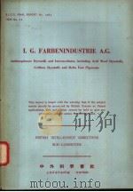 B.I.O.S.FINAL REPORT NO.1484 ITEM NO.22 I.G.FARBENINDUSTRIE A.G.（ PDF版）