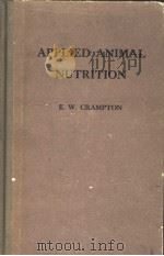 APPLIED ANIMAL NUTRITION PDF电子版封面 E.W.CRAMPTON