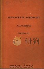 ADVANCES IN AGRONOMY VOLUME VI PDF电子版封面 A·G·NORMAN
