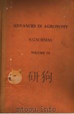 ADVANCES IN AGRONOMY VOLUME IX PDF电子版封面 A·G·NORMAN