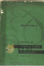MANUAL OF AMERICAN ENGLISH PROMUNCIATION PDF电子版封面