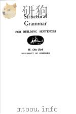 STRUCTURAL GRAMMAR PDF电子版封面 W.OTTO BIRK