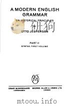 A MODERN ENGLISH GRAMMAR PART Ⅱ PDF电子版封面