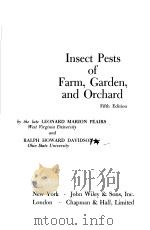 INSECT PESTS OF FARM GARDEN AND ORCHARD FIFTH EDITION PDF电子版封面