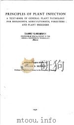 PRINCIPLES OF PLANT INFFCTION PDF电子版封面 ERNST GXUMANN