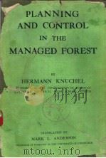 PLANNING AND CONTROL IN THE MANAGED FOREST PDF电子版封面