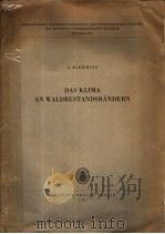DAS KLIMA AN WALDBESTANDSRANDERN PDF电子版封面 G·FLEMMINC