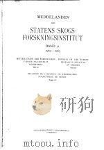 STATENS SKOGSFORSKNINGSINSTITUT PDF电子版封面