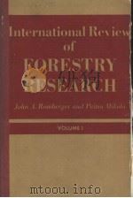 INTERNATIONAL REVIEW OF FORESTRY RESEARCH VOLUME 1 PDF电子版封面