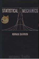 STATISTICAL MECHANICS PDF电子版封面 NORMAN DAVIDSON
