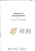 INTRODUCTION TO NONLINEAR MECHANICS PDF电子版封面 N·KRYLOFF