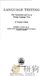 LANGUAGE TESTING PDF电子版封面 A·TEACHER BOOK