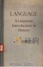 LANGUAGE ALINGUISTIC INTRODUCTION TO HISTORY VENDRYES PDF电子版封面