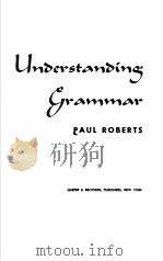 UNDERSTANDING GRAMMAR PDF电子版封面 PAUL ROBERTS