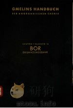 GMELINS HANDBUCH DER ANORGANISCHEN CHEMIE SYSTEM-NUMMER 13 BOR ERGANZUNGSBAND PDF电子版封面