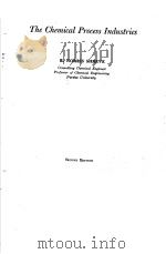 THE CHEMICAL PROCESS INDUSTRIES PDF电子版封面 R.NORRIS SHREVE