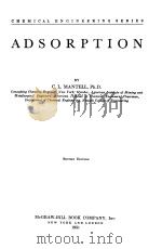 ADSORPTION PDF电子版封面 C.L.MANTELL PH.D.