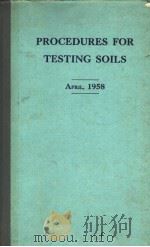 PROCEDURES FOR TESTING SOILS PDF电子版封面 ASTM COMMITTEE D-18