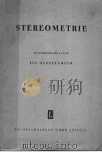 STEREOMETRIE PDF电子版封面