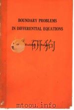 BOUNDARY PROBLEMS IN DIFFERENTIAL EQUATIONS PDF电子版封面 E·LANGER